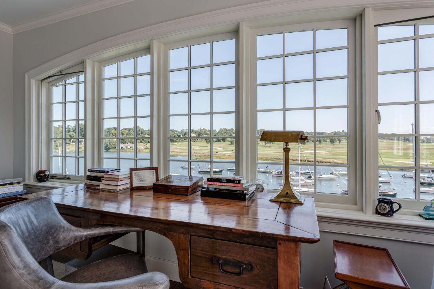 Home Office with Ocean Harbor Views